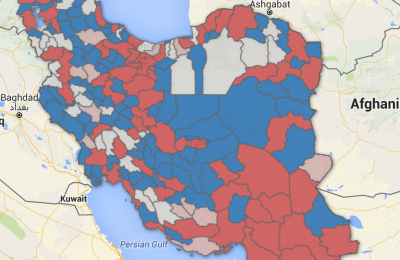 نقشه حوزه‌های انتخابیه کشور تا سال ۱۳۹۴، تفکیک بر پایه راهنمای کمیسیون ونیز